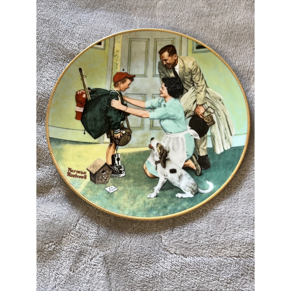 Norman‎ Rockwell's limited-edition plate, 'Home From Camp.'